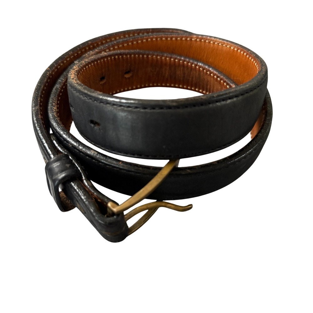Galco Leather Gun Belt Mens 36 Black Good Handmade USA Brass Buckle C-FM 36 B